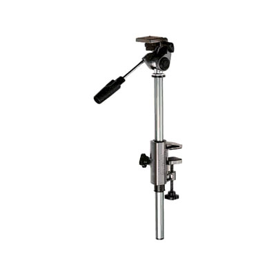 Lightweight and rigid bench clamp support specially designed for use with fieldscopes, photo and vid