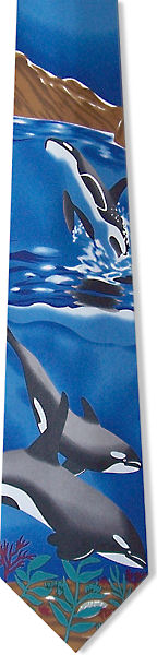 Unbranded Orca Whales Tie