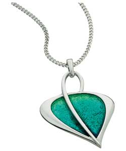 Unbranded Ortak Sterling Silver Lagoon Enamel Pendant