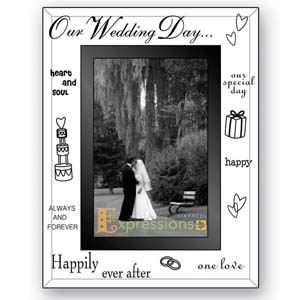 Unbranded Our Wedding Day Glass Frame