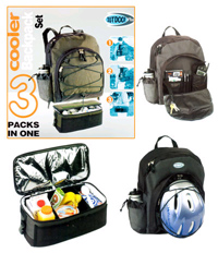 Outdoor Plus 3-in-1 Cooler Backpack Set