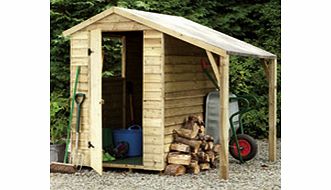 Unbranded Overlap Shed with Lean-to 6 x 4
