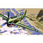 A detailed collector quality diecast replica of the P-40E Warhawk A.V.G `Flying Tigers` Robert Scott