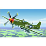 A detailed collector quality diecast replica of the P-51D Mustang U.S.A.A.F `Old Crow` Bud Anderson.