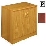 (P) Scandinavian Real Wood Veneer Single Shelf Cupboard-Mahogany