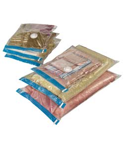 Unbranded Pack of 6 Flat Vacuum Bags by Spacebag