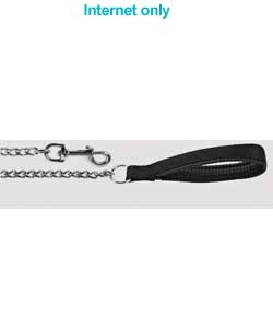 Unbranded Padded Nylon and Medium Chain Dog Lead - Black