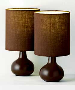 Chocolate finish with co-ordinating shades.Energy efficient.Bulb has been EST approved.In-line switc