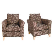Unbranded Pair of Helena Leaf Chairs, Brown