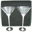 Pair of silver plated Martini Glasses