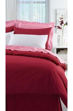 Super quality easy care 68-pick fabric bedlinen with embroidered effect stitching. Available in whit