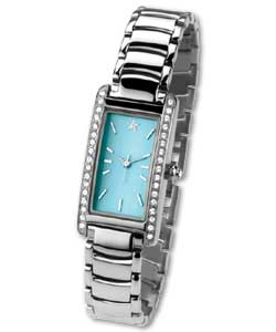 Pamela Anderson Ladies Blue Stone Set Dial Bracelet Watch