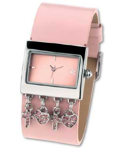 Pamela Anderson Ladies Charms Watch with Pink Strap