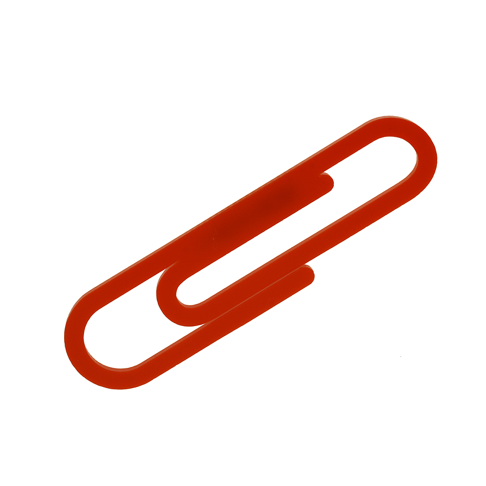 Paper Clip Brooch- Red
