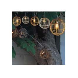 The Party String Ball Light Kit includes 5 gold and 5 silver string ball lights Suitable for indoor 