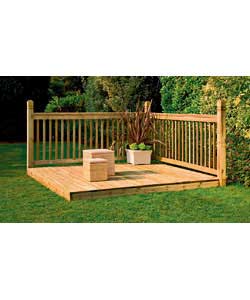 Unbranded Patio Deck Kit Base without Handrail 8x8 ft