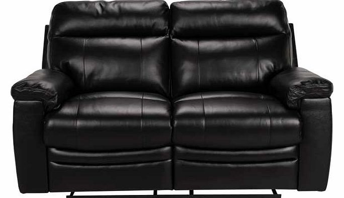 Unbranded Paulo Leather Effect Regular Recliner Sofa - Black
