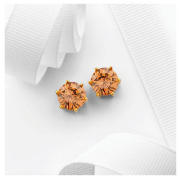 Unbranded Pave Champagne Supernova Solitaire Earrings