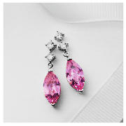 Unbranded Pave Pink Morning Dew Drop Earrings