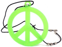 Finish your sixties look with this plastic CND symbol medallion. Ban the Bomb, man.
