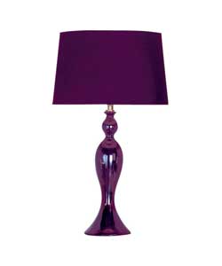 Unbranded Pearlised Blackcurrent Table Lamp