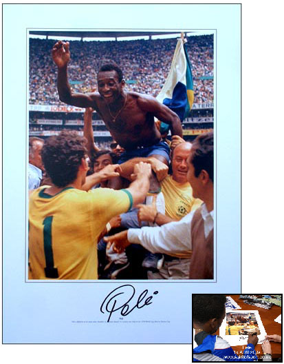 Unbranded Pelandeacute; and#8211; 1970 World Cup Final signed photographic print