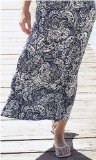 Penny Plain - Navy 14short Batik Print Skirt