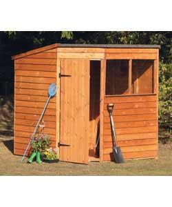 Ideal for a small garden as fits nicely into the corner of any garden.Complete with felt roof,