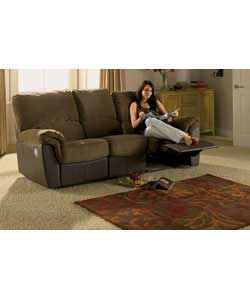 Unbranded Penzance Large Recliner Sofa - Brown