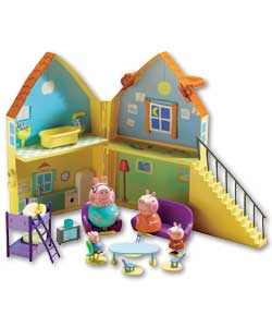 This delightful Peppa Pig Deluxe House Playset comes with Peppa, George, Mummy Pig, Daddy Pig and