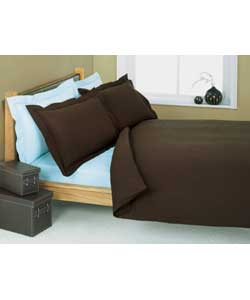 Percale Double Duvet Cover - Chocolate