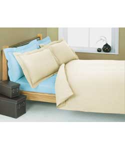 Percale Double Duvet Cover - Oyster