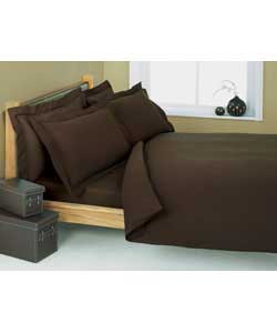 Percale Kingsize Duvet Cover - Chocolate