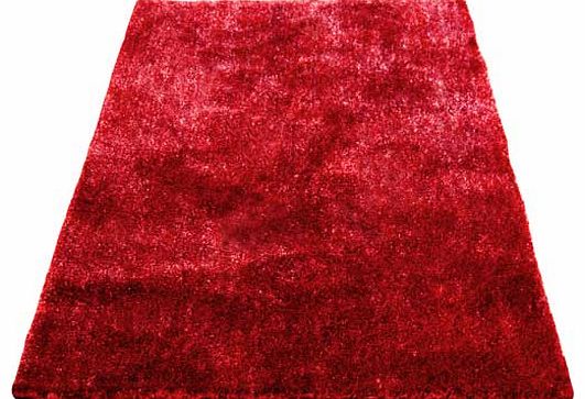 Perky Brush Silk Touch Shaggy Rug - Red - 160 x