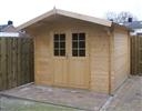 Unbranded Perlund Log Cabin: 3m x 3m - With Black Shingles