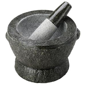 Too good-looking to be hidden away in a cupboard, this pestle and mortar set is ideal for crushing a