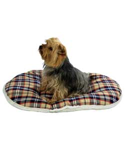 Unbranded Pet Bed Mattress - Beige/Blue Check