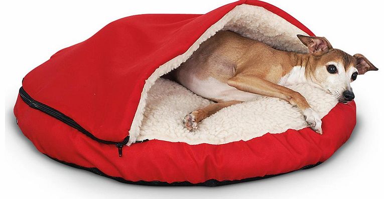Plush 5andrdquo; thick pet bed. Removable dome lid. Soft and cosy poly Sherpa lining. Cover is removable and machine washable. Suitable for cats, small dogs, puppies and rabbit.