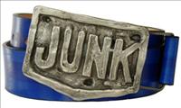 Unbranded Pewter Junk - Blue Horizontal Striped Belt by