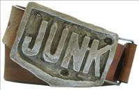 Unbranded Pewter Junk - Brown Leather Belt by Jon Wye