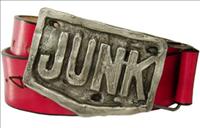 Unbranded Pewter Junk - Fuchsia Leather Belt by Jon Wye