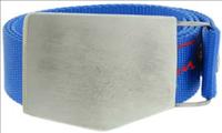 Unbranded Pewter Shield - Blue Canvas Belt by Jon Wye