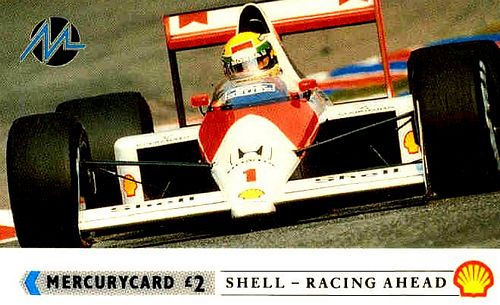 Phone Card with Aryton Senna 1989 McLaren Photo