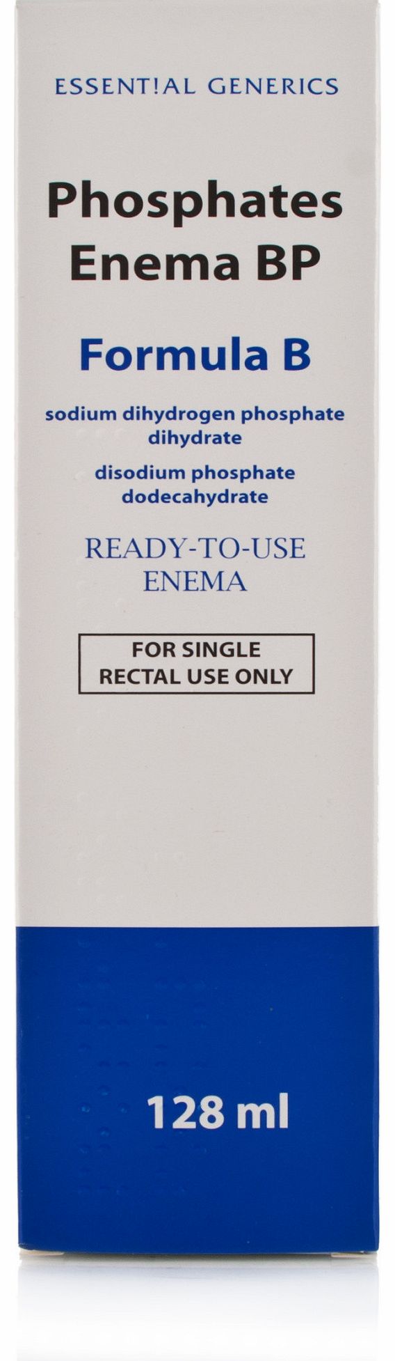 Phosphate Enema (Standard Tube) is ideal for individuals who suffer from constipation and works by drawing water into the bowel to encourage evacuation and soften stools. It may also be used to evacuate and clean the bowel before and after certain op