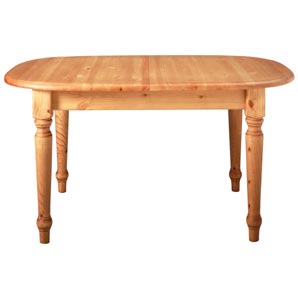 Solid stained pine table and with traditional moul