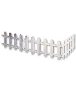 Decorative border fence with joining rods. Simple