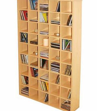Free standing beech effect finish pigeon hole unit great for CD storage or for displaying treasured objects. Very simple design within an incredibly small footprint - it only projects 20cm from your wall. With five columns by nine rows making 45 cubb