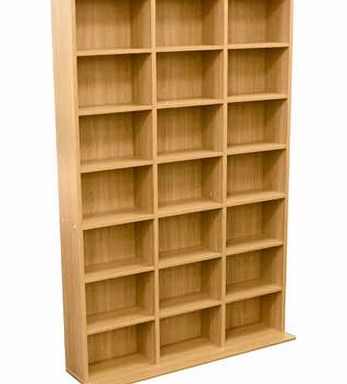 Wonderful large beech effect finish pigeon hole unit ideal for showing off your collectables. storing books or for holding media. Capacity of up to 588 CDs or 378 DVDs / Blu-rays / computer games. Each cubby is H20 x W28 x D17cm. Size H151. W90.5. D2