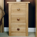 Pinetum Quercus 3 drawer bedside chest furniture