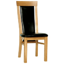 Pinetum Quercus leather seat and back chair